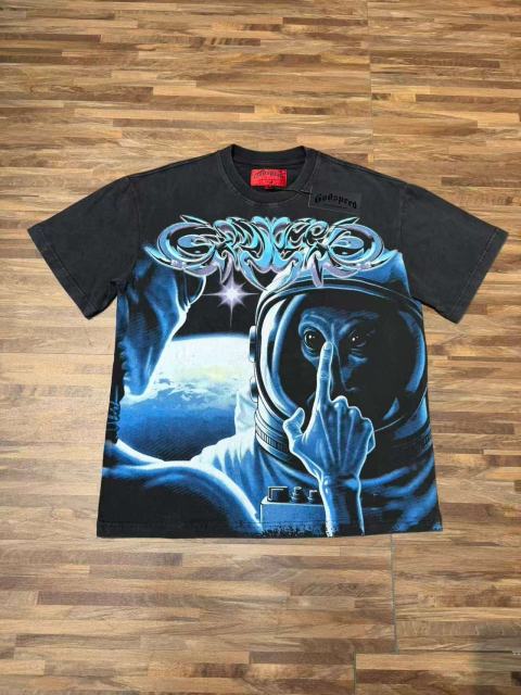 Alien Astronaut Finger Print Washed Tee 2 colors 29098146