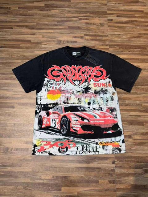 Splatter Graffiti Racing Print Washed Tee 2 colors 29098142