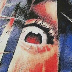 Broken Thorn Caged Eye Rhinestone Print Washed Tee 2 colors 29106668