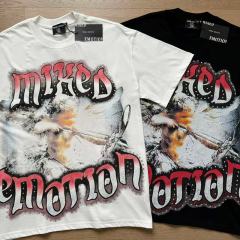 Blurry Archery Angel Rhinestone Print Washed Tee 2 colors 29105648