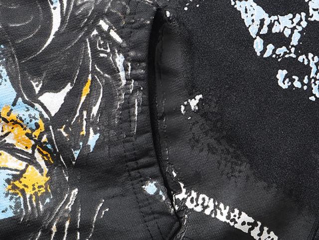 Gas Mask Wasteland Style Zipper Print Washed Hoodie 29116525