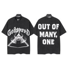 All-Seeing Eye Pyramid Print Washed Tee 29098143