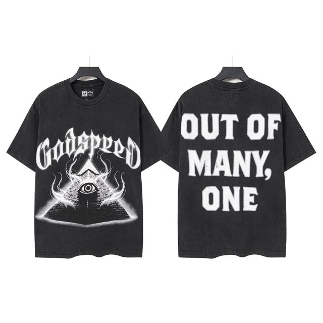 All-Seeing Eye Pyramid Print Washed Tee 29098143