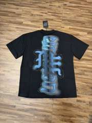Bandage-blindfolded angel gradient Gothic diamond-studded T-shirt 2 colors 29069184