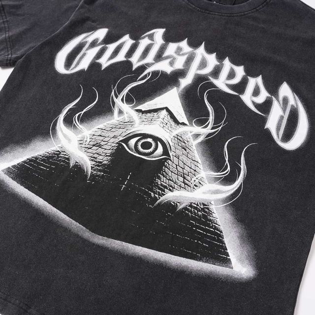 All-Seeing Eye Pyramid Print Washed Tee 29098143