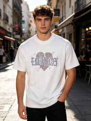 American-style sweet and cool love theme light luxury daily commuting shirt 2 colors 29064996