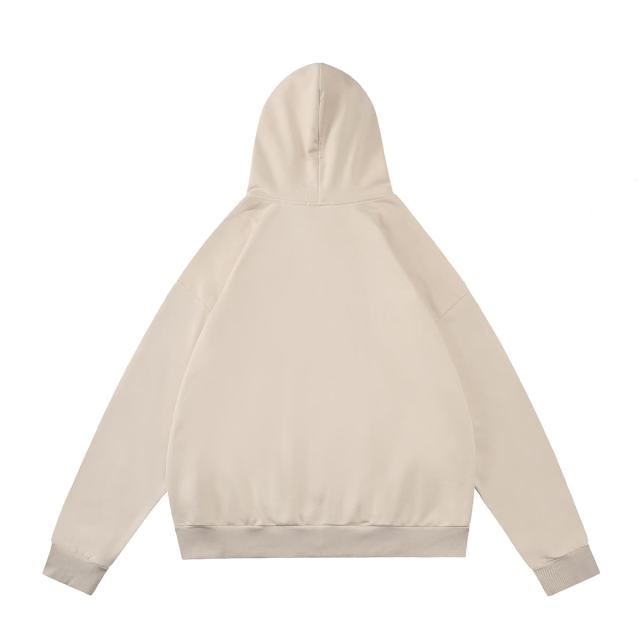 Gothic Letter Patch & Metal Rivets Full Zip Hoodie 2 colors 29107708