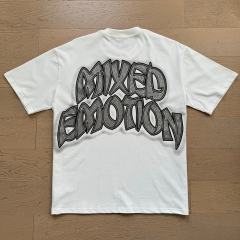 White Tomb Zombie Rhinestone Print Washed Tee 29105640