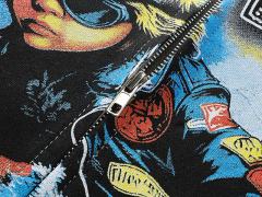 Vintage Skateboard Boy Rhinestone Zipper Print Washed Hoodie 29116527