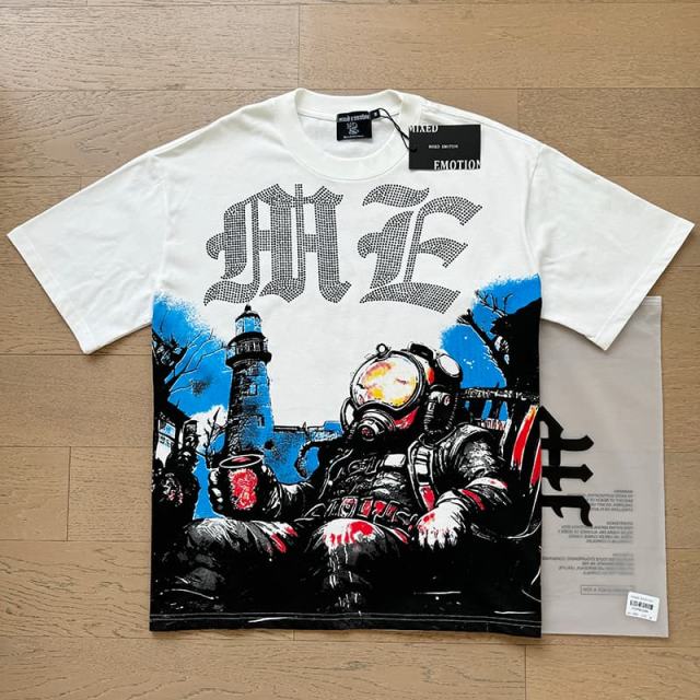 Lighthouse Diver Rhinestone Print Tee 2 colors 29105627