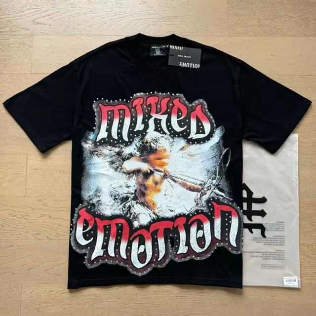 Blurry Archery Angel Rhinestone Print Washed Tee 2 colors 29105648