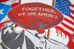 TOGETHER WE ARE AMERICA  vintage black short-sleeved T-shirt 29053414