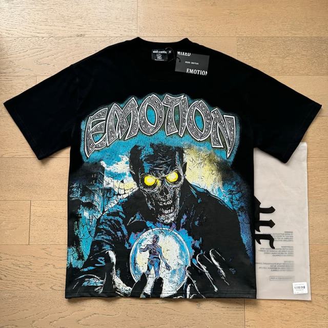 Eerie Zombie Crystal Ball Rhinestone Print Washed Tee 29105651