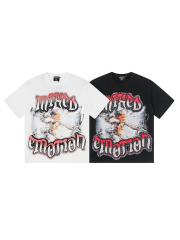 Blurry Archery Angel Rhinestone Print Washed Tee 2 colors 29105648