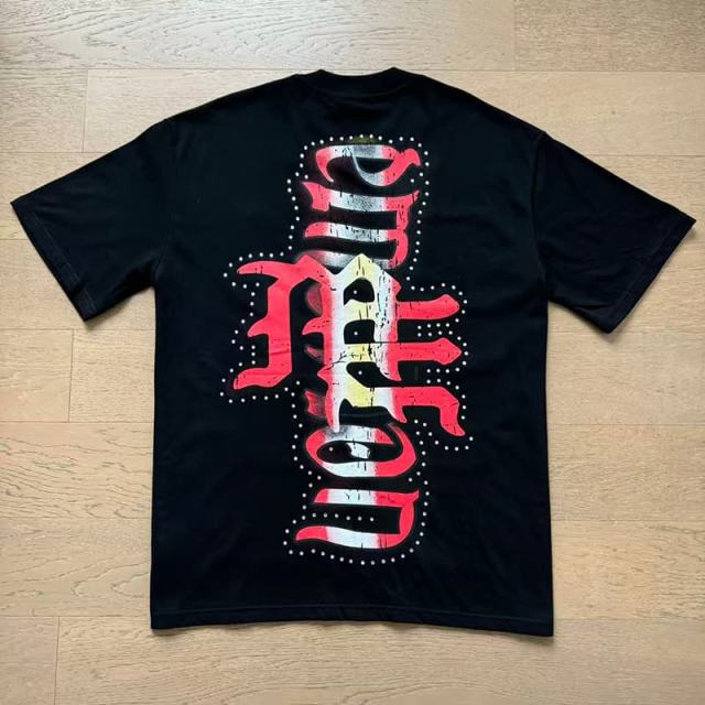 Blurry Archery Angel Rhinestone Print Washed Tee 2 colors 29105648