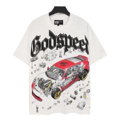 Deconstructed Racing Print Washed Tee 29098145