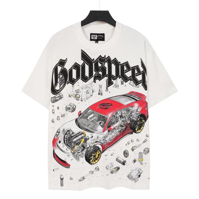 Deconstructed Racing Print Washed Tee 29098145