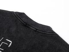 Black And White Graffiti Four Angels Print Washed Tee 29105636