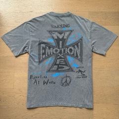 Gray Tone Cross Three Angels Rhinestone Print Washed Tee 29105645