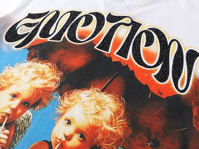 Beach Vacation Angel Soda Rhinestone Print Tee 29105629