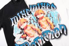 Bandage-blindfolded angel gradient Gothic diamond-studded T-shirt 2 colors 29069184