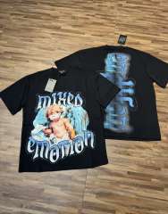 Bandage-blindfolded angel gradient Gothic diamond-studded T-shirt 2 colors 29069184