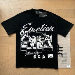 Four-grid Cupid Film Rhinestone Print Tee 2 colors 29105634