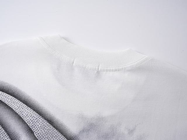 Dove Angel Gradient Rhinestone Print Washed Tee 2 colors 29105639