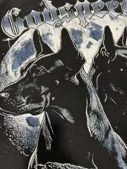 Full Moon Double Doberman Pinscher Logo Vintage Black Short-Sleeve T-Shirt 29053399