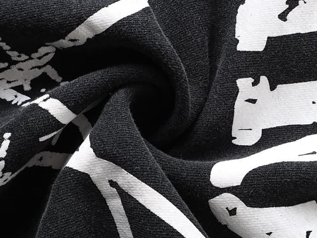 Gas Mask Wasteland Style Zipper Print Washed Hoodie 29116525