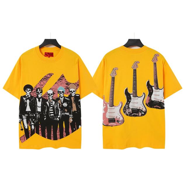 Skull Guitar Band Print Washed Tee 29098140