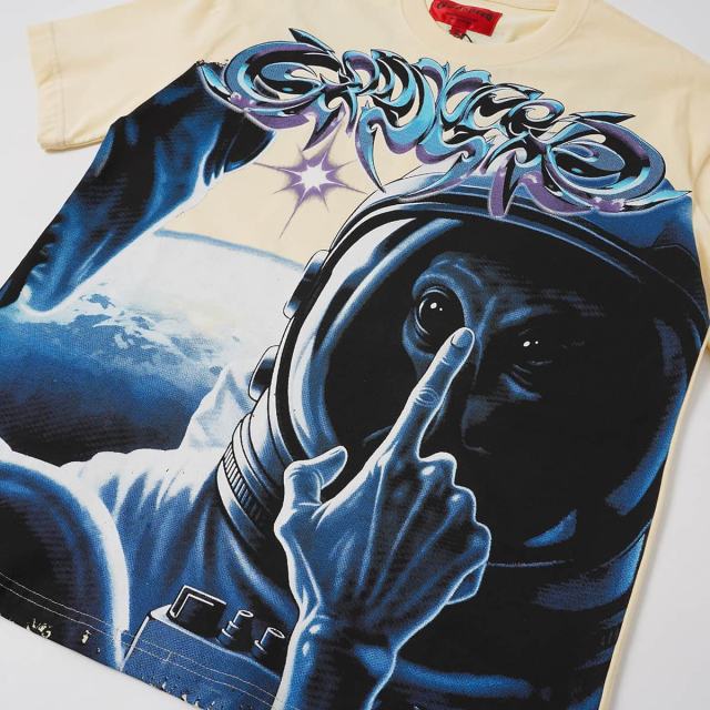 Alien Astronaut Finger Print Washed Tee 2 colors 29098146