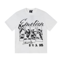 Four-grid Cupid Film Rhinestone Print Tee 2 colors 29105634