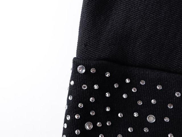Cloud Piano Double Angel Rhinestone Print Washed Hoodie 29116524