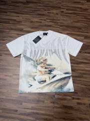 Niche motorboat vacation angel diamond-studded large-sized high street T-shirt 2 colors 29069321