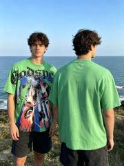 Broken Thorn Caged Eye Rhinestone Print Washed Tee 2 colors 29106668