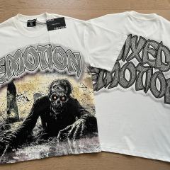 White Tomb Zombie Rhinestone Print Washed Tee 29105640