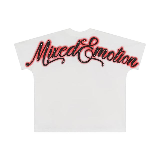 Flame Smudge Angel Rhinestone Print Tee 29105631