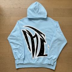Angel Thorn Gothic Rhinestone Zipper Print Washed Hoodie 2 colors 29116530