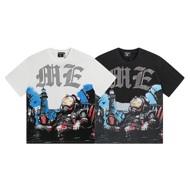 Lighthouse Diver Rhinestone Print Tee 2 colors 29105627