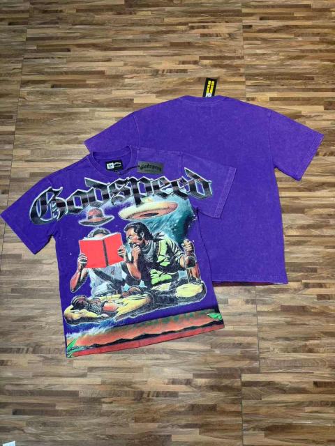 UFO Western Cowboy Hat Print Washed Tee 29098132