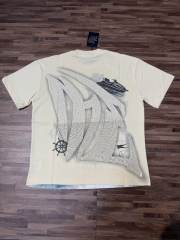 Niche motorboat vacation angel diamond-studded large-sized high street T-shirt 2 colors 29069321