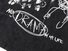 Black And White Graffiti Four Angels Print Washed Tee 29105636