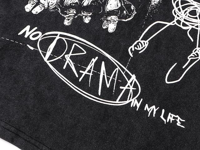Black And White Graffiti Four Angels Print Washed Tee 29105636