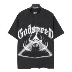 All-Seeing Eye Pyramid Print Washed Tee 29098143