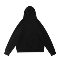 Gothic Letter Patch & Metal Rivets Full Zip Hoodie 2 colors 29107708