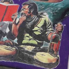 UFO Western Cowboy Hat Print Washed Tee 29098132