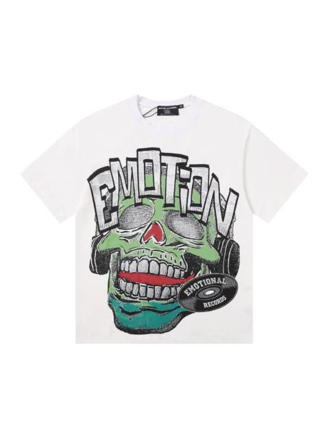 Cracked 3D letter white loose-fitting drop-shoulder short-sleeved T-shirt 29069167
