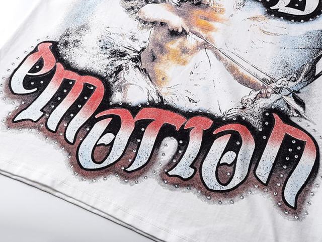 Blurry Archery Angel Rhinestone Print Washed Tee 2 colors 29105648
