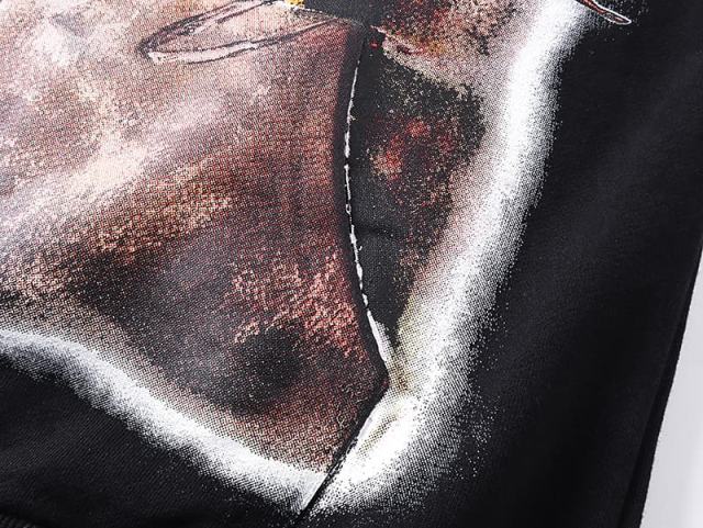Archery Angel Oil Painting Rhinestone Zipper Print Washed Hoodie 29116529